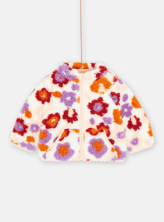 Cardigã cru em sherpa para bebé menina SIKHOCAR3 / 23WG09Q1CAR001
