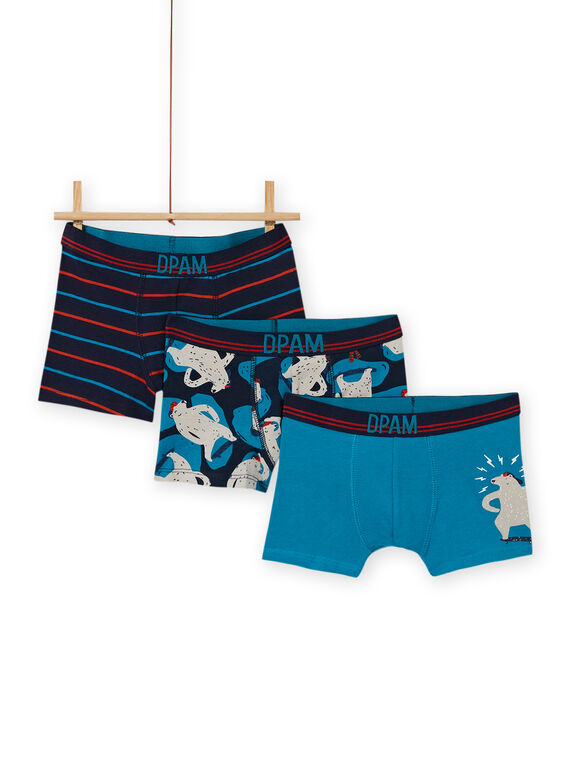 Pack de 3 boxers a condizer padrões ursos menino MEGOBOXOURS / 21WH12C2BOX705