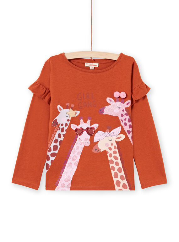 T-shirt caramelo menina MACOMTEE3 / 21W901L2TML420