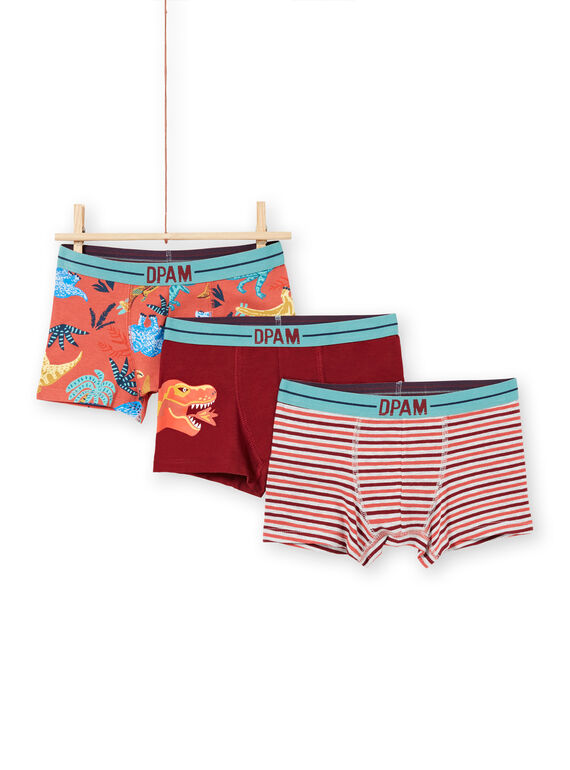 Lote de 3 boxers a condizer menino MEGOBOXDINO / 21WH12B4BOX719