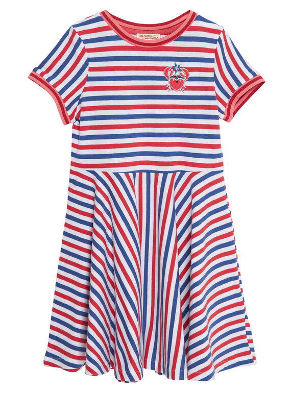 Vestido com mangas curtas às riscas JACEAROB4 / 20S901N3ROB000