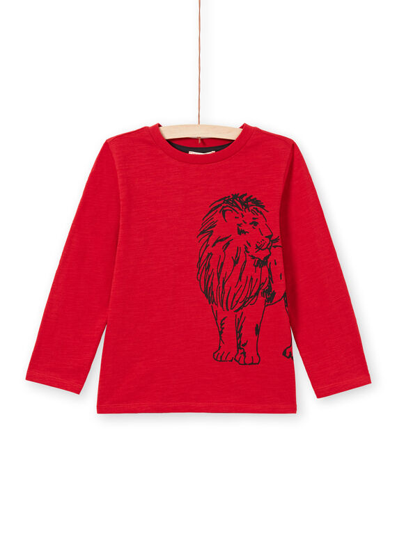 T-shirt vermelha menino MOJOTEE7 / 21W902N2TML505