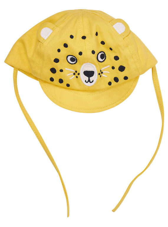 Boné amarelo bebé menino tigre bordado JYUTROCASQ / 20SI10F2CHAB114