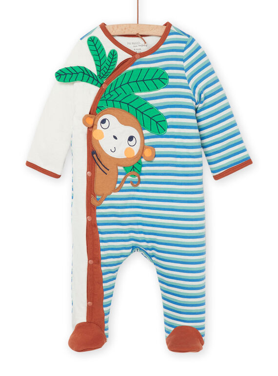 Babygro com estampado às riscas e animação macaco REGAGRESIN / 23SH14D3GREA002