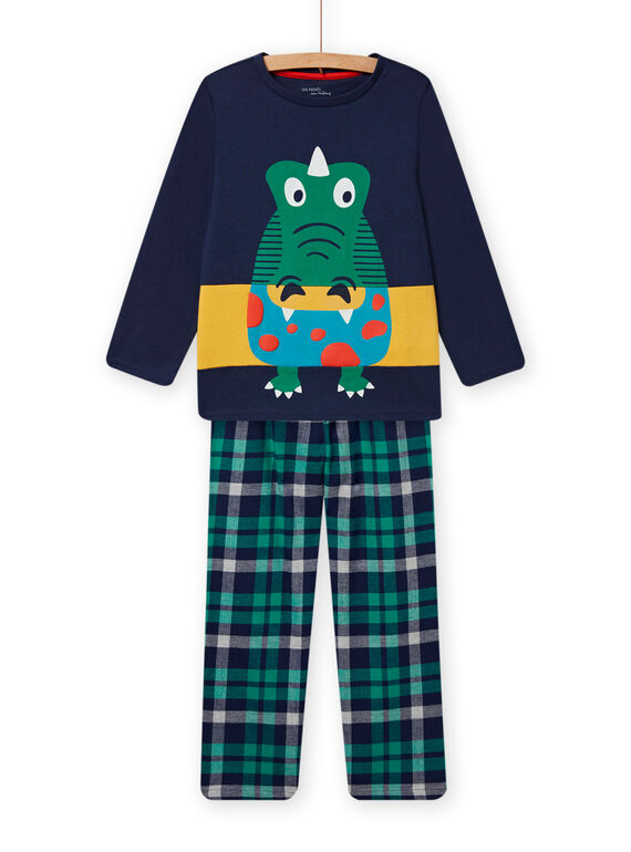 Pijama azul-noite e verde menino NEGOPYJCRO / 22SH12G6PYJ705