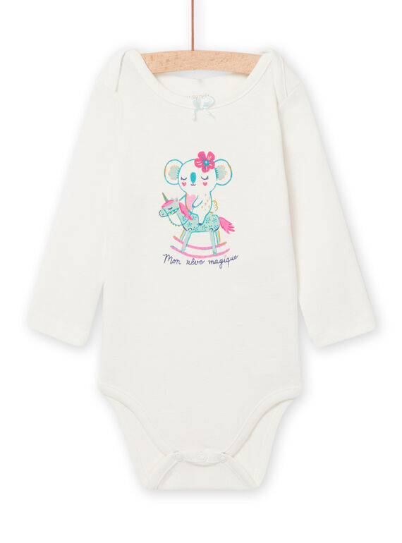 Body cru com padrão coala decorativo bebé menina NEFIBODKOA / 22SH13I4BDL001