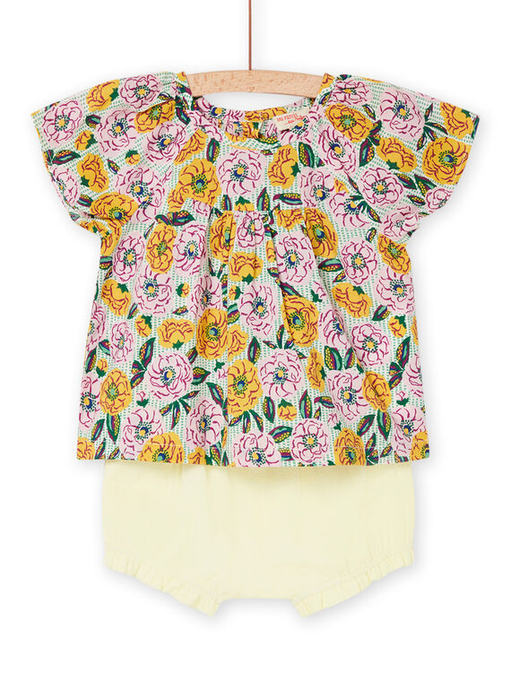 Blusa e bloomer cru e violeta RIEXOENS / 23SG09V1ENS001