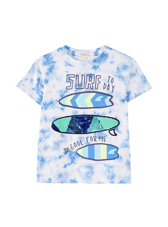 T-shirt menino tye and dye azul JOQUATI4 / 20S902R4TMC000