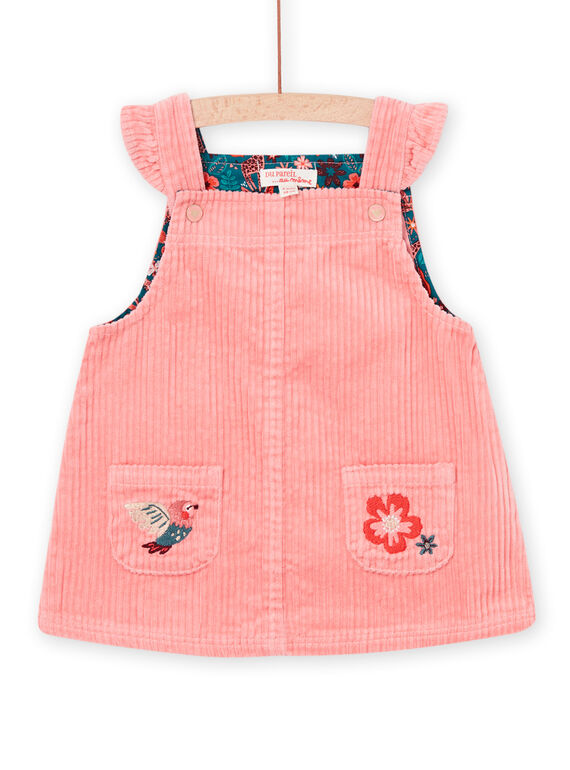 Vestido salmão sem mangas em veludo PIPRIROB2 / 22WG09P2ROB401