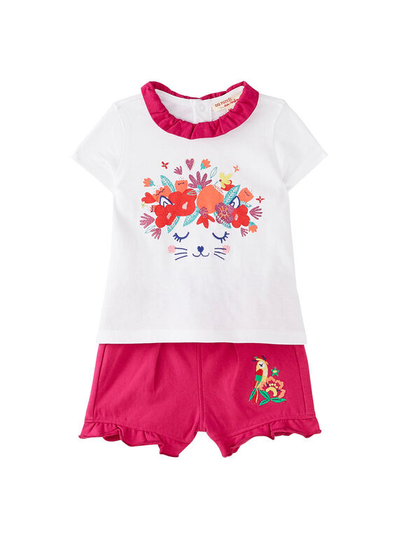 Conjunto t-shirt e calções bebé menina JIMARENS2 / 20SG09P2ENS000