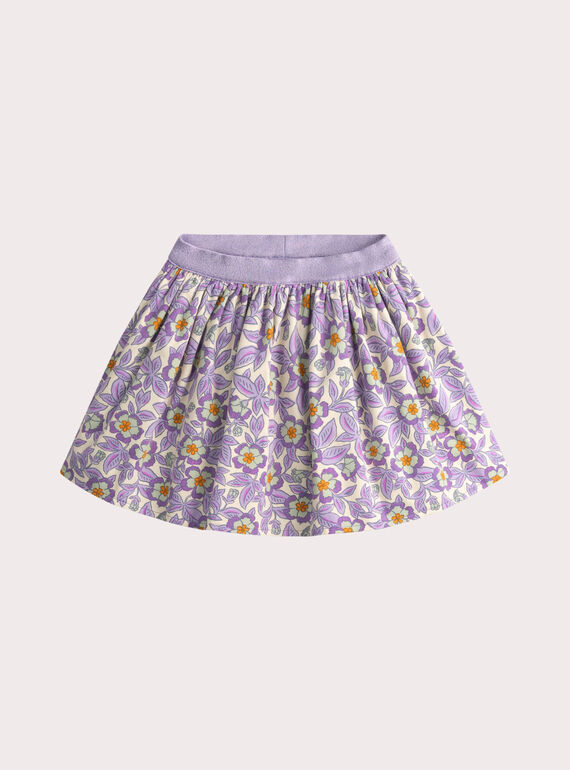 Saia reversível de bombazina violeta para menina VAPERJUP2 / 24W901R1JUP005
