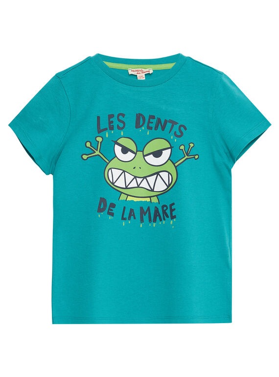 T-shirt menino mangas curtas verde estampado rã JOJOTI8 / 20S902T1D31600
