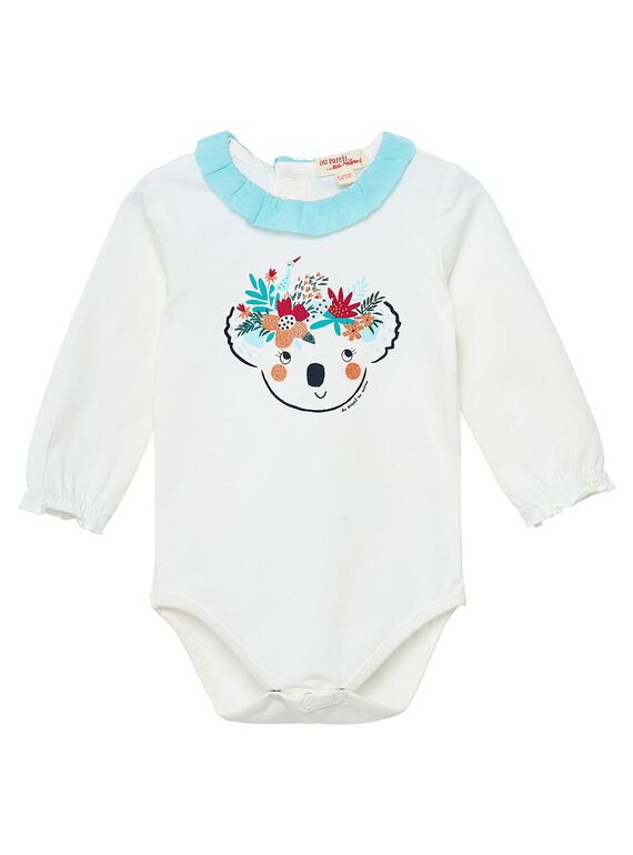 Body cru com gola bebé menina JICLOBODY / 20SG0911BOD001