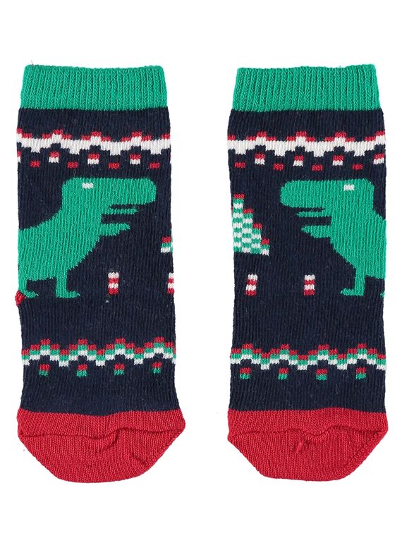 Meias padrão dinossauro de Natal. GYUNOCHO / 19WI10V1SOQ705