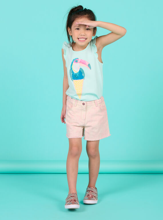 T-shirt azul-glaciar menina NAFICDEB2 / 22S901U2DEB219