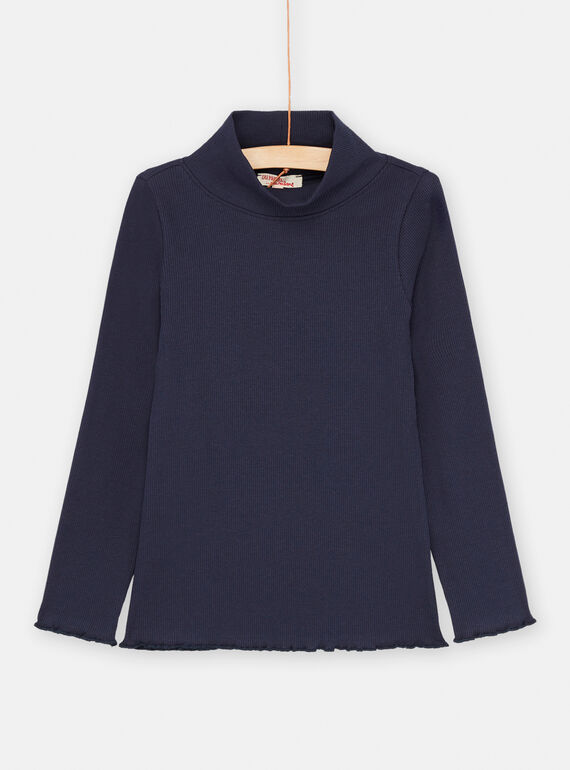 Camisola interior lisa azul-marinho SAJOSOUP1 / 23W901NCSPL070