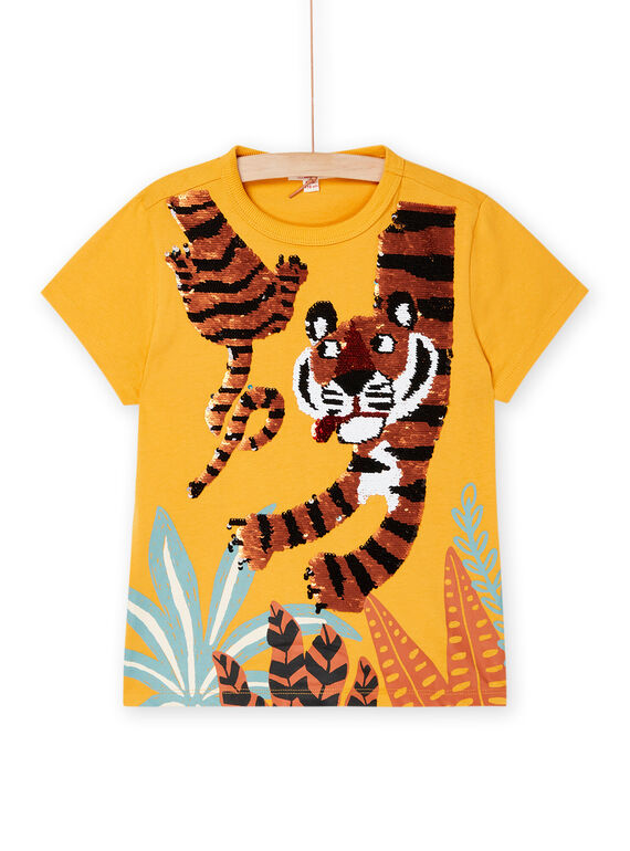 T-shirt amarelo com animação de tigre ROSUMTI4 / 23S902Y1TMCB116