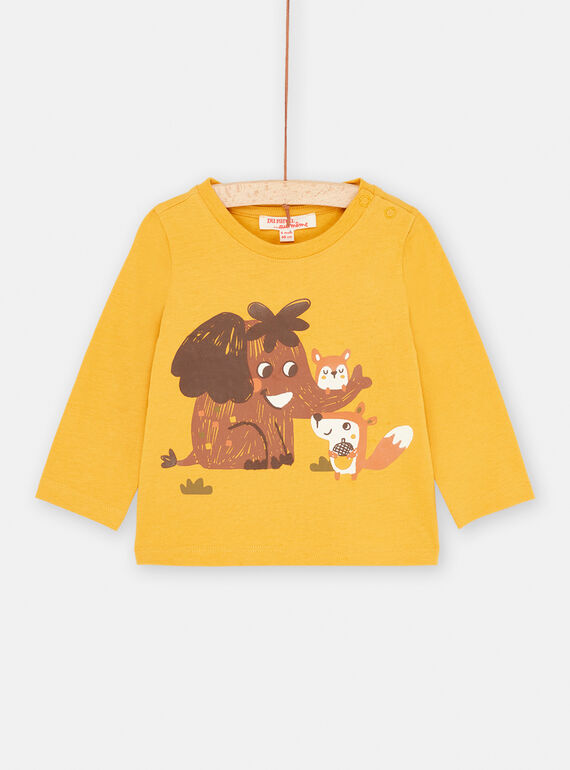 T-shirt amarelo com padrão de animais SUCOUTEE2 / 23WG10L1TMLB118