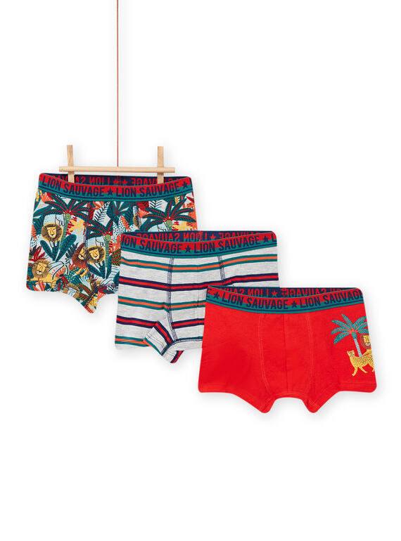 Pack de 3 boxers a condizer menino NEGOBOXLION / 22SH12J2BOXJ922