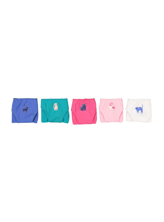 Conjunto de cuecas menina FEFALOTSEM2 / 19SH1156SLID301