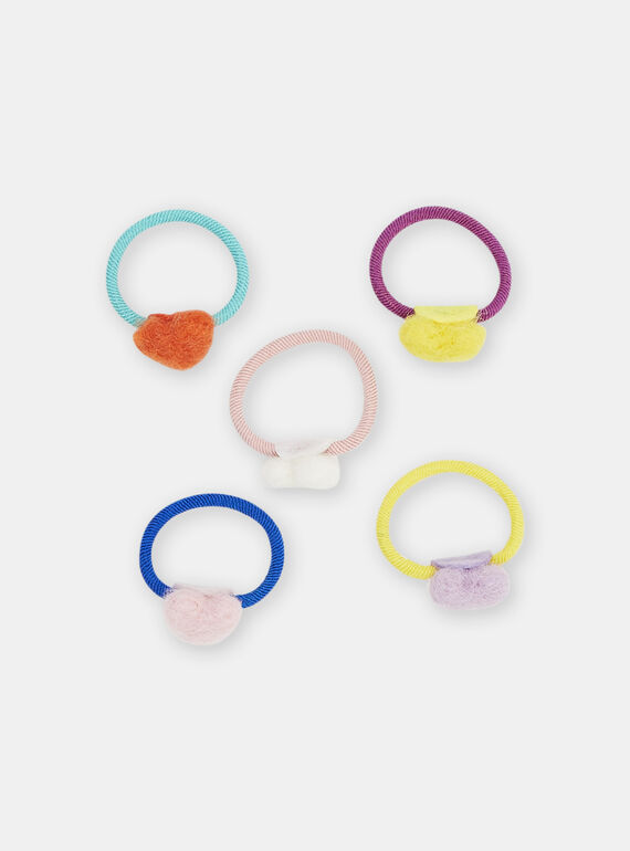 5 elásticos multicolor menina SYAJOELA10 / 23WI0188ELA099