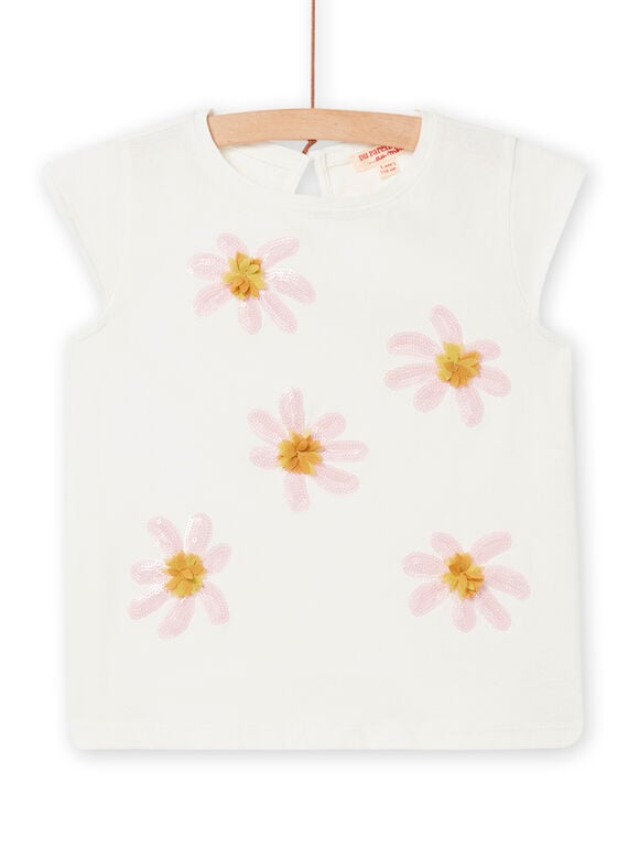 T-shirt cru com estampado de flores menina NASOTI1 / 22S901Q2TMC001