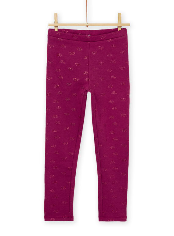Leggings com estampado de arco-íris violeta PAJOLEG7 / 22W901C6PANH701