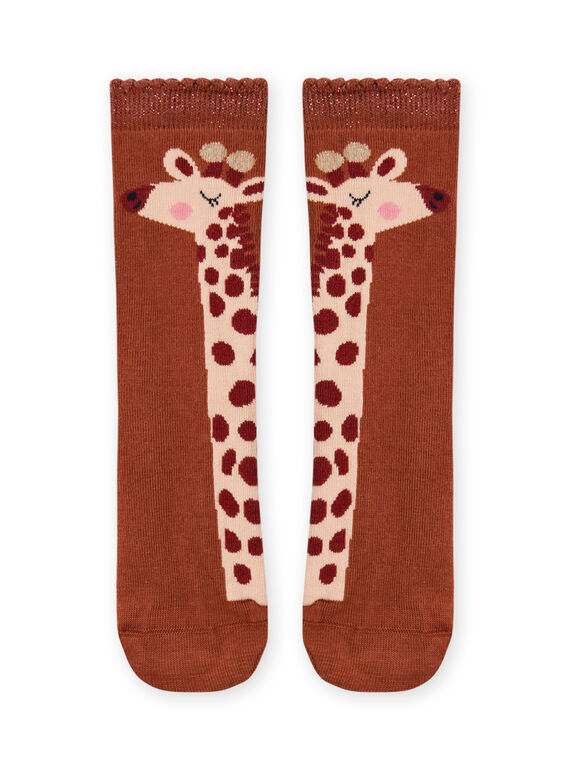 Meias com padrões de girafas menina MYACOMCHO / 21WI01L1SOQ420