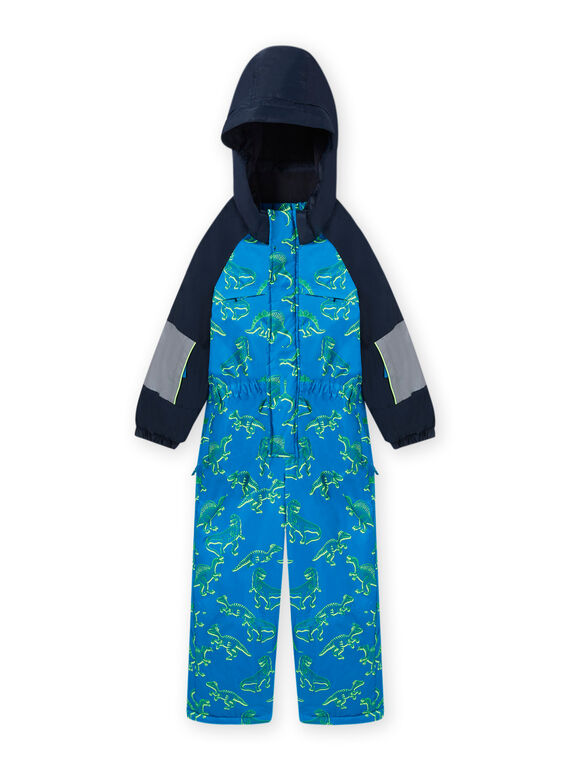 Macacão de esqui azul com estampado de dinossauros menino MOSKICOMBI / 21W902R1CBSC221