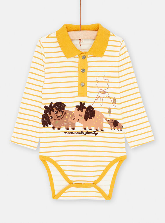 Body amarelo com estampado às riscas SUCOUBOD / 23WG10L1BODB118