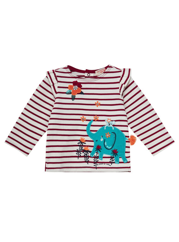 T-shirt riscas bebé menina JICLOTEE / 20SG0911TML001