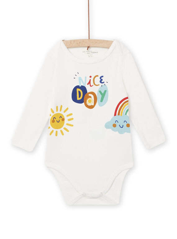 Body cru com padrões sol e arco-íris coloridos bebé menino NEGABODEME / 22SH14I9BDL001