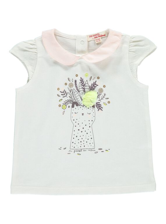 Baby girls' short-sleeved T-shirt CICEBRA / 18SG09M1BRAA001
