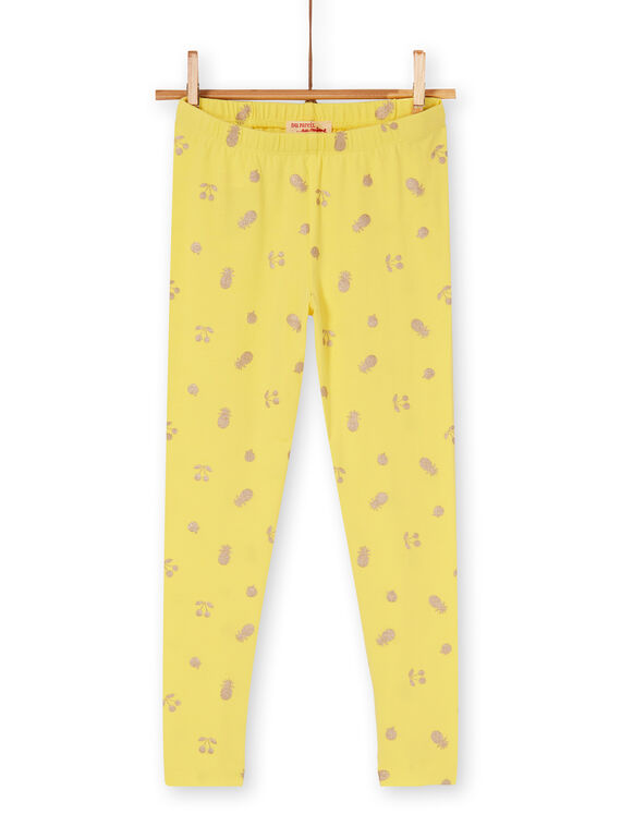 Leggings amarelas criança menina LYAJAULEG1 / 21SI01O1CAL116
