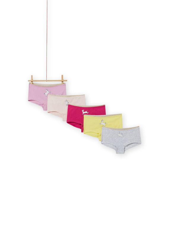 Pack de 5 shorties coloridos a condizer menina MEFAHOTSEM / 21WH11B3SHY943