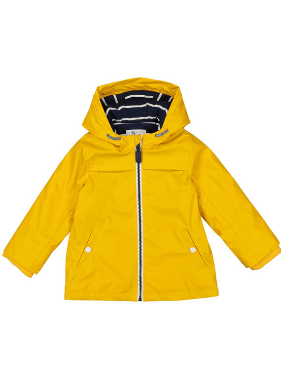 Casaco amarelo impermeável menino FOGROIMP2 / 19S902X2IMPB107