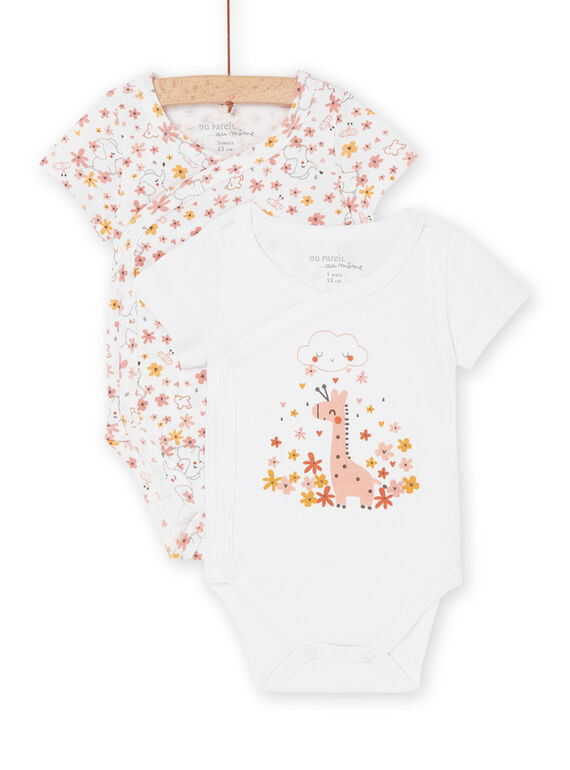 Conjunto de 2 bodies branco com padrão e estampado fantasia ROU2BOD4 / 23SF03I1BDN000