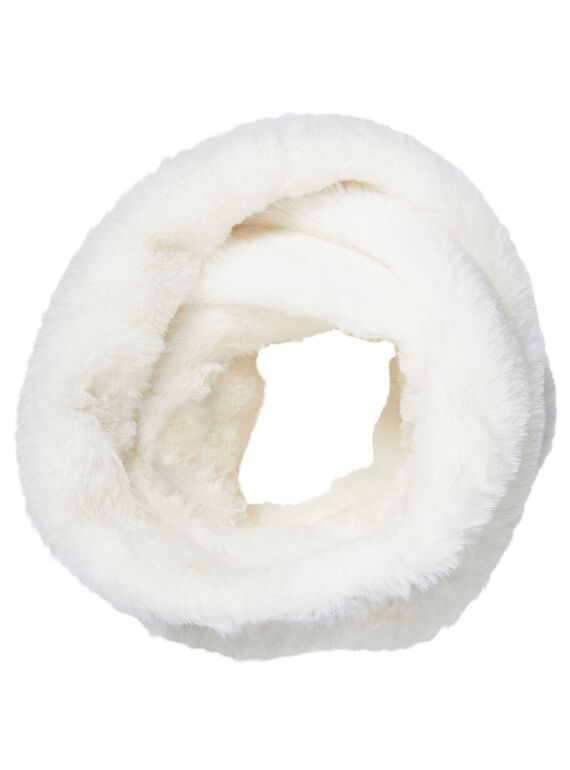 Snood menina cinzento com padrão flor e interior sherpa JYAVISNOO / 20SI01D1SNO943