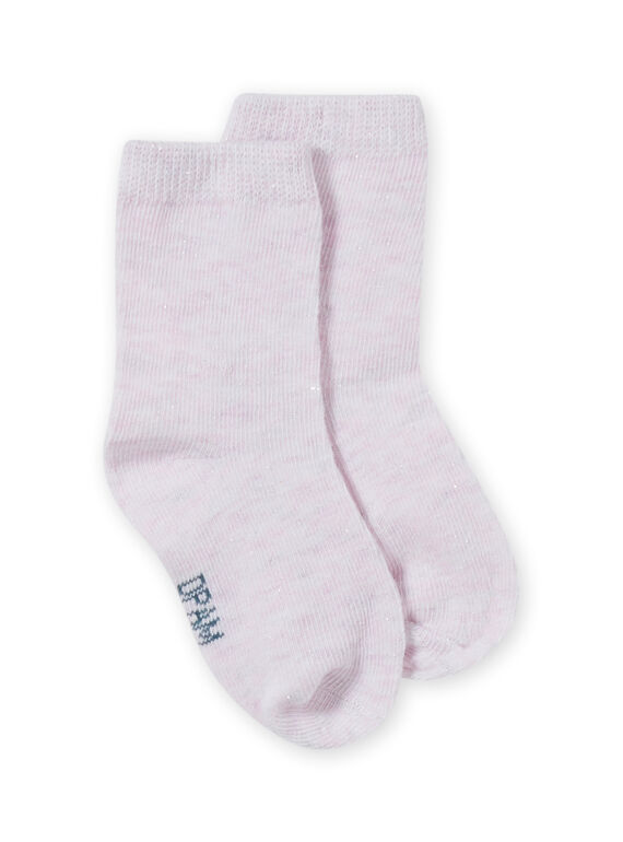 Meias rosa mesclado com purpurinas bebé menina MYIJOSOQLU1 / 21WI0914SOQ632