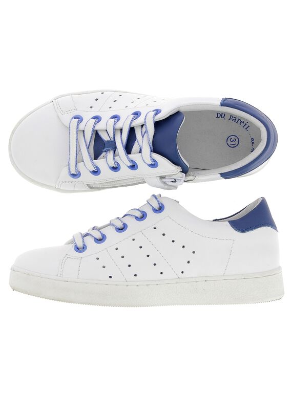 Boys' leather city trainers CGTENBICO / 18SK36W2D3G000