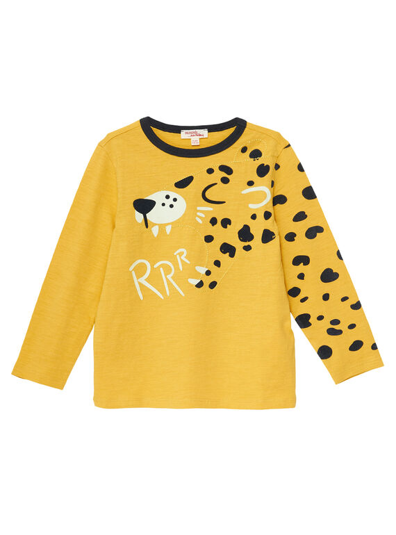 T-shirt de mangas compridas amarelo menino jaguar JOTROTEE2 / 20S902F2TMLB116