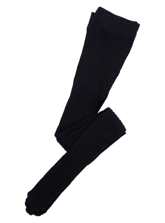 Collants menina em poliamida preto com torcido JYAESYCOL1 / 20SI0166COL090