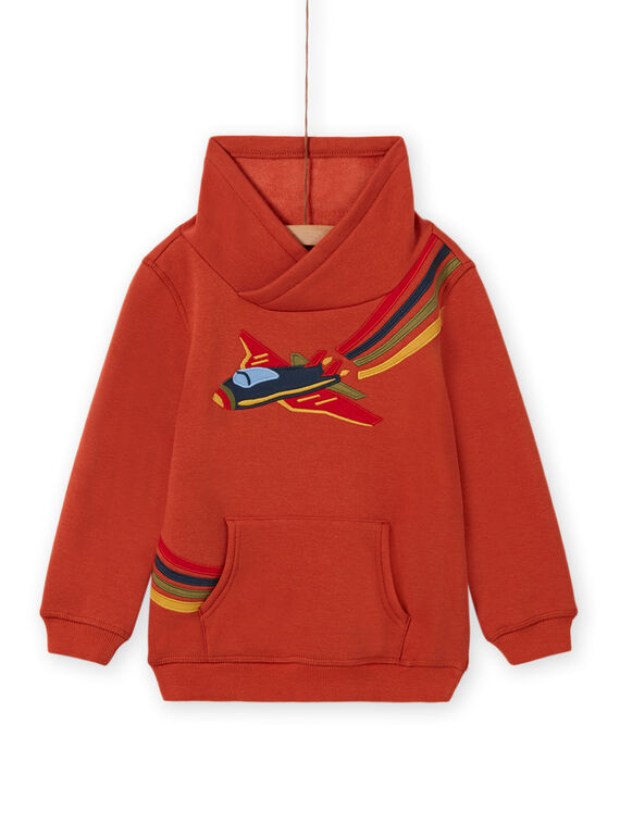 Sweat-shirt laranja com padrão de avião colorido menino MOCOSWE / 21W902L1SWE408