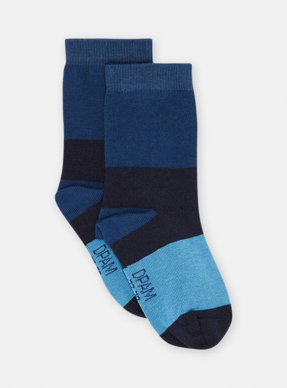 Meias azuis com estampado às riscas SYOJOCHOC1 / 23WI02M3SOQ622