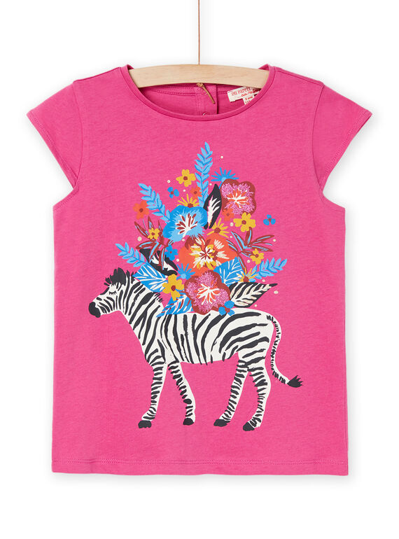 T-shirt romã com padrão de zebra e flores RAJUNTI3 / 23S901U1TMCF507