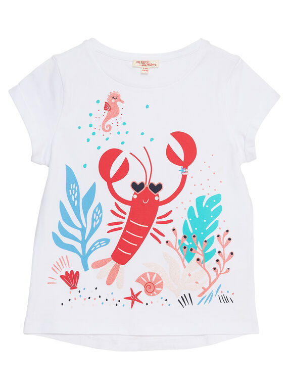 T-shirt de mangas curtas, estampado lagosta JACEATI1 / 20S901N2TMC000