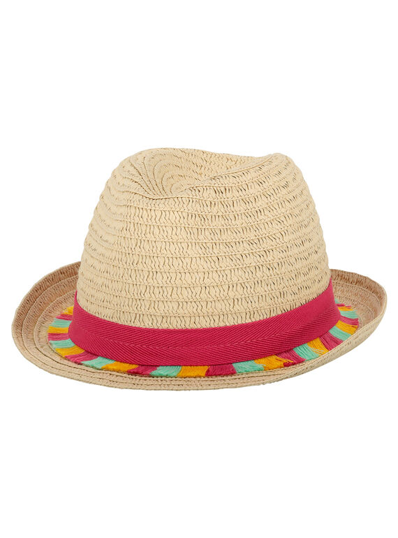 Girls' Panama hat FYATUHAT / 19SI01F1CHA009
