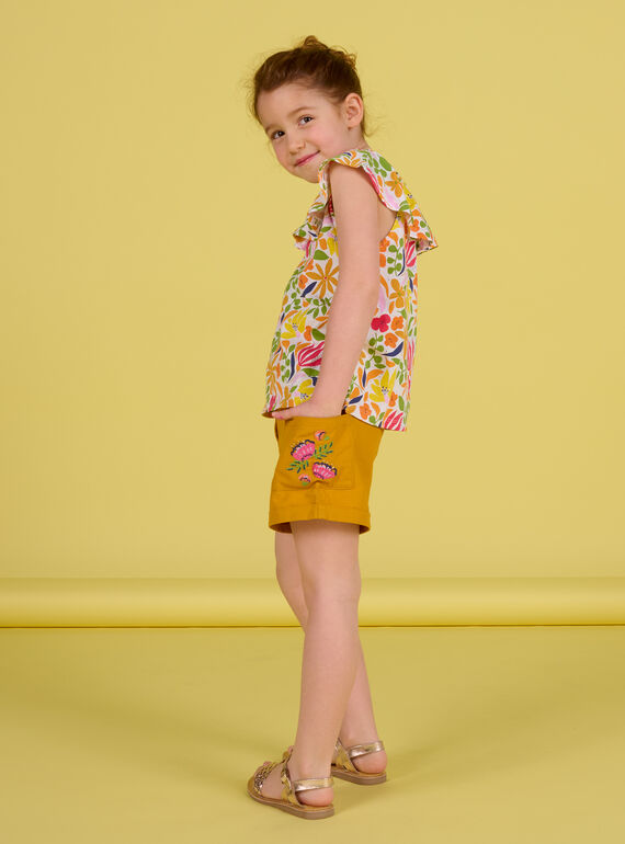 Calções açafrão menina NAHOSHORT1 / 22S901T2SHO109
