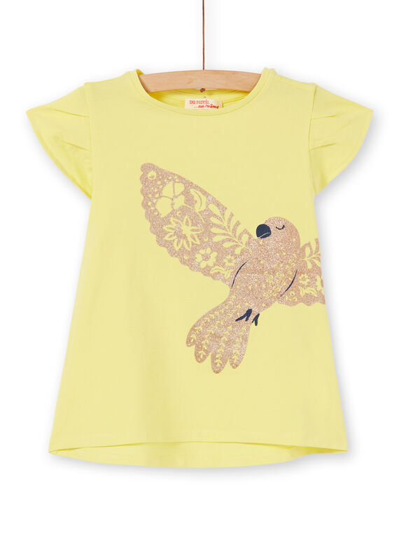 T-shirt amarela mangas curtas com purpurinas LAJOTI5 / 21S90134D31116