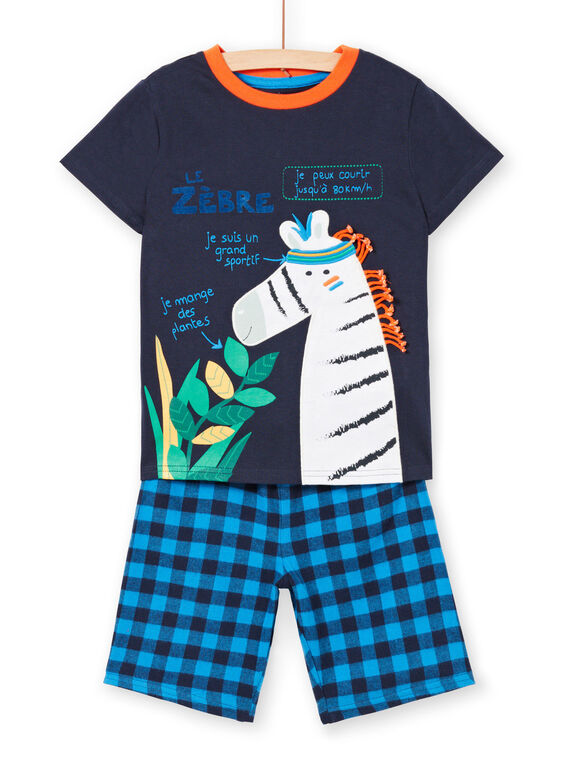 Pijama T-shirt e calções azul-marinho e branco menino LEGOPYCZEB / 21SH125HPYJ705